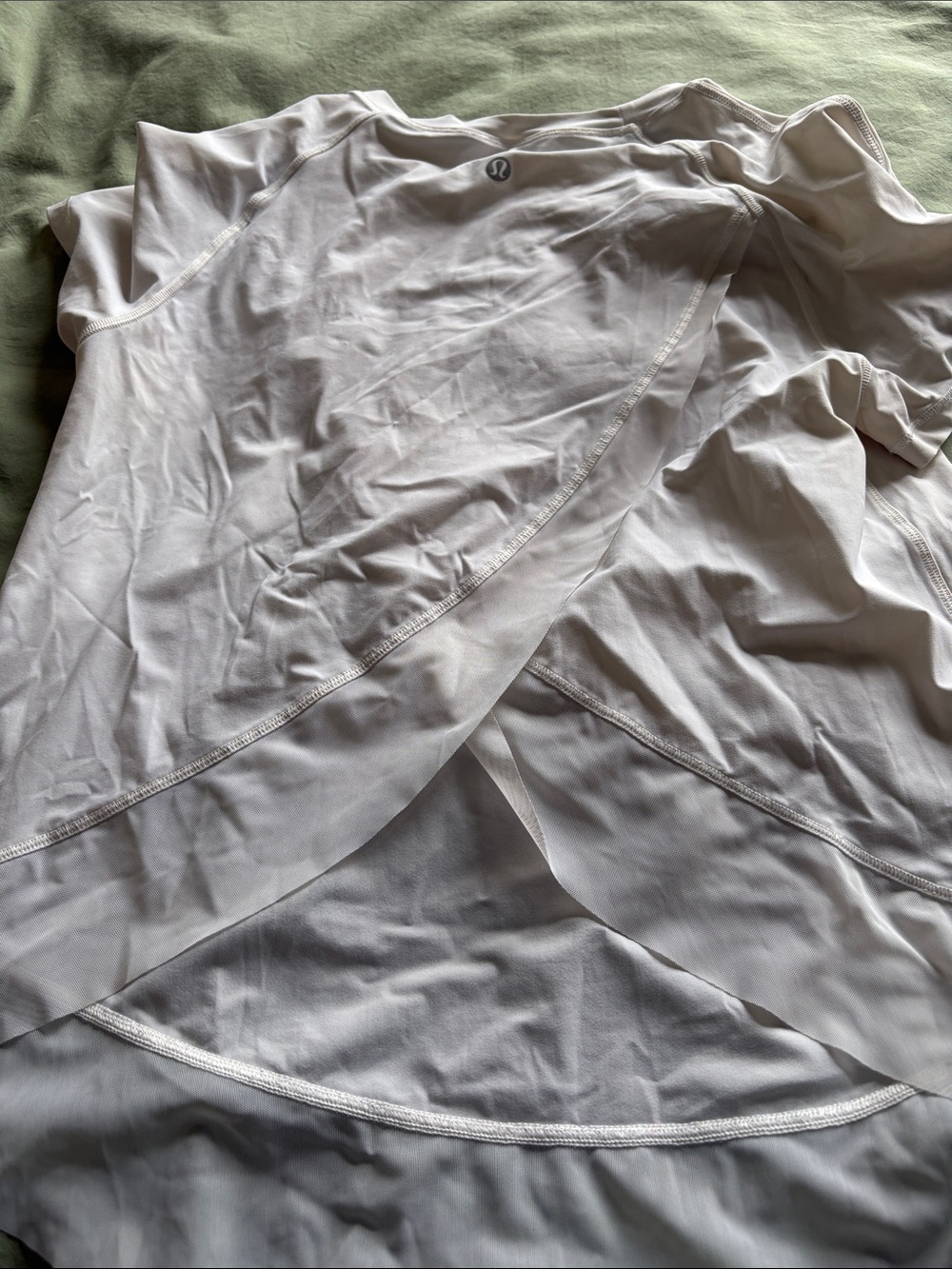 lululemon athletica light beige short sleeve active tee